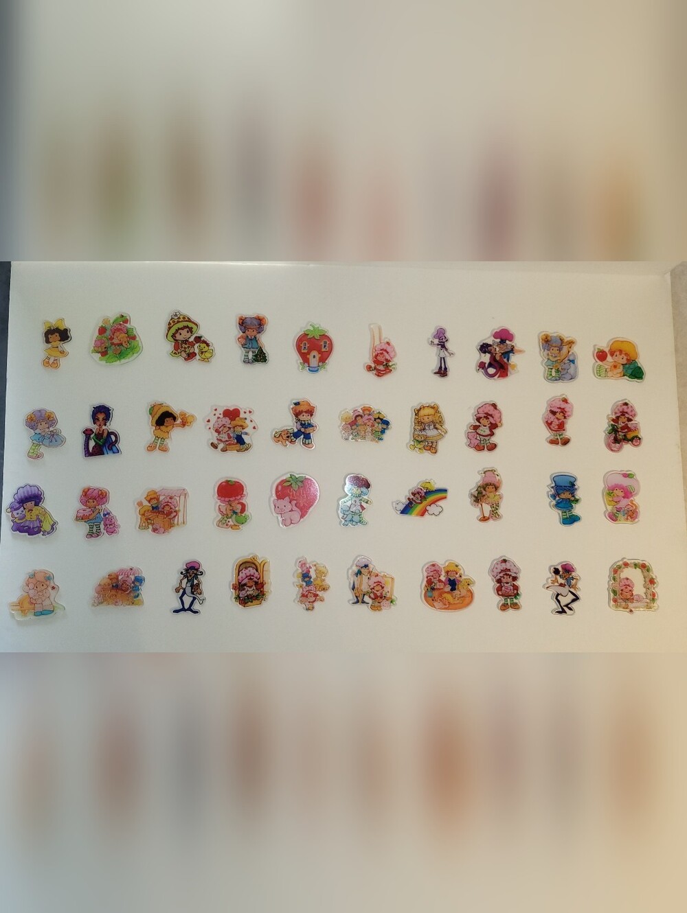 STRAWBERRY SHORTCAKE ACRYLIC CHARMS DOUBLE SIDED. 40pcs